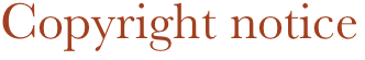 Copyright notice